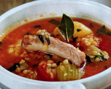 суп из баранины с овощами и рисом