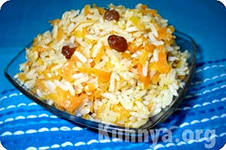 рис с морковью и кокосовым орехом