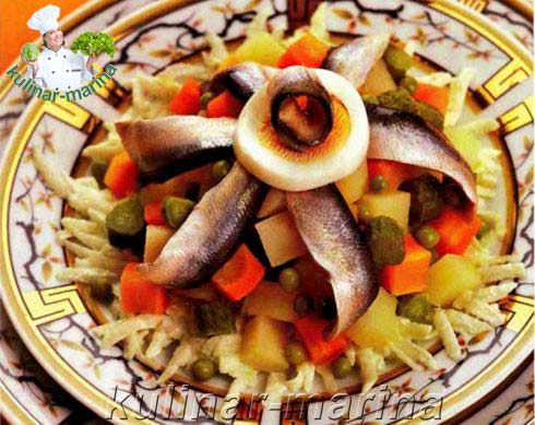 Салат с килькой